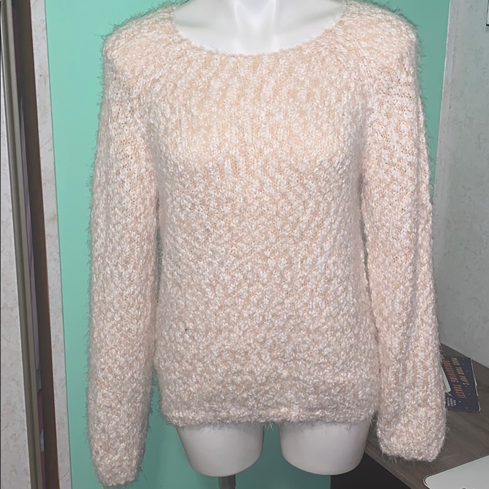 peach and white BUFFALO David Bitton sweater